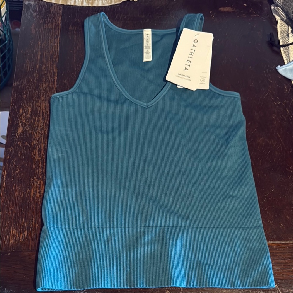 Athleta Blue Fitted Tank Top